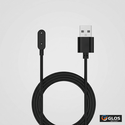 Cable USB tipo C trenzado con conector en ángulo.
