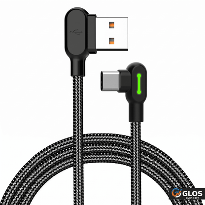 Cable de carga rápida 18W con diseño reforzado.
