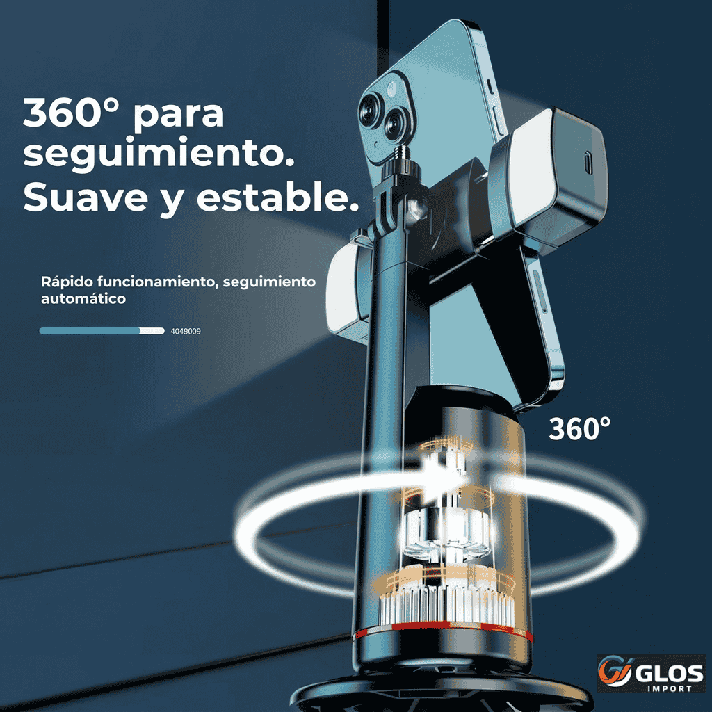Gimbal plegable con carga rápida y estructura resistente.