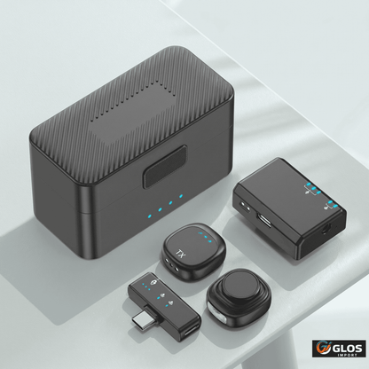 Micrófono inalámbrico 2.4G compatible con iPhone y Android.